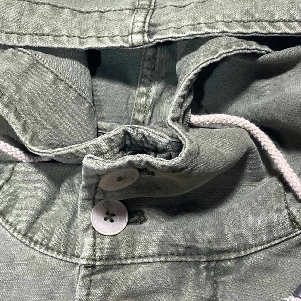 Free People Joshua Tree Utility Military Style Hooded Cotton Jacket Moss sz Sm - Picture 7 of 16